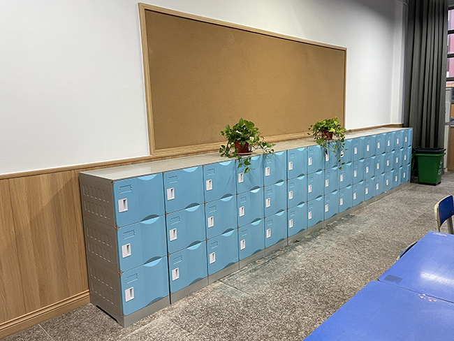 Four Tier Plastic Cabinets, ABS Knocked-Down Blue